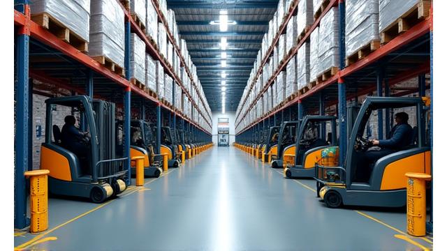 Modernes Logistikzentrum in Neuss, großflächig und effizient