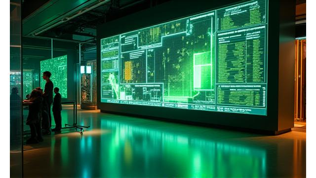 Vorschau eines modernen Geothermie-Systems mit KI-Display