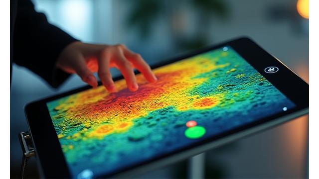 AI-gestützte Datenanalyse auf einem Tablet